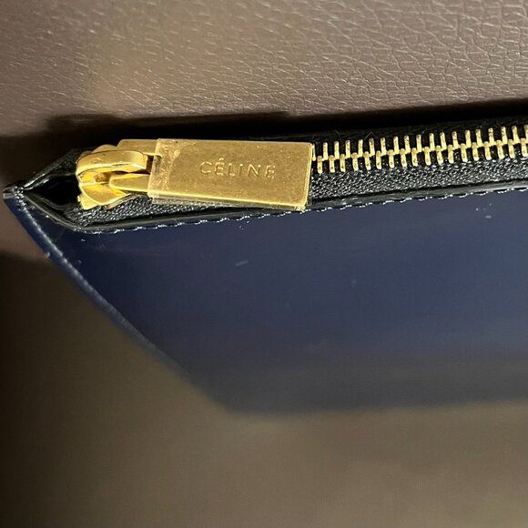 Céline Solo Evening Clutch by Phoebe Philo, in Navy - Picture 6 of 10